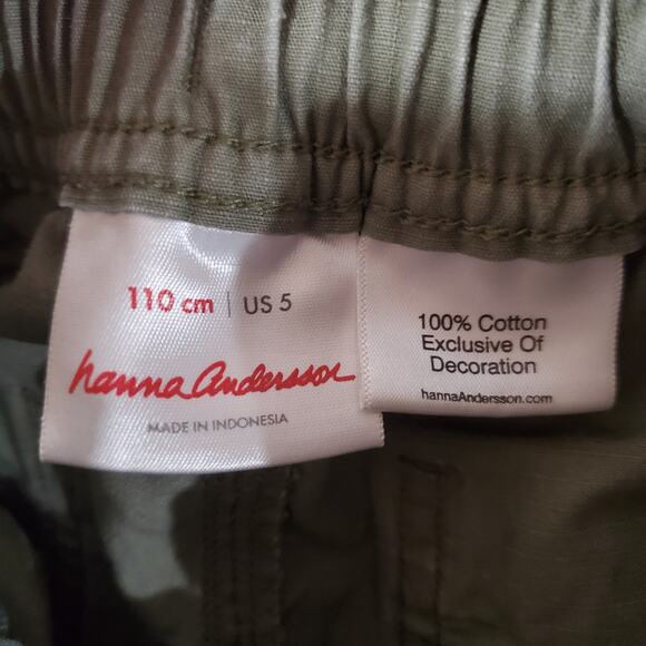 Hanna Andersson Expedition Ripstop Shorts Size Kids 110 cm US 5 Green Drawstring - Picture 4 of 5